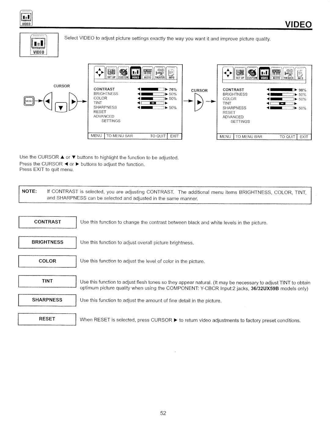 Hitachi 32CX39B manual 