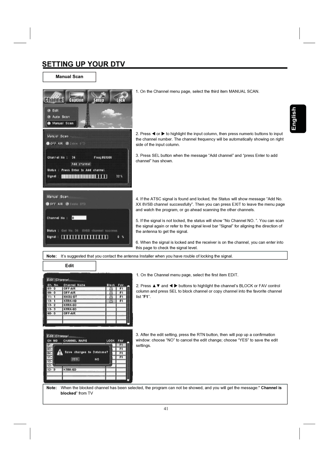 Hitachi 37HDL52, 32HDL52 important safety instructions Manual Scan, Edit 