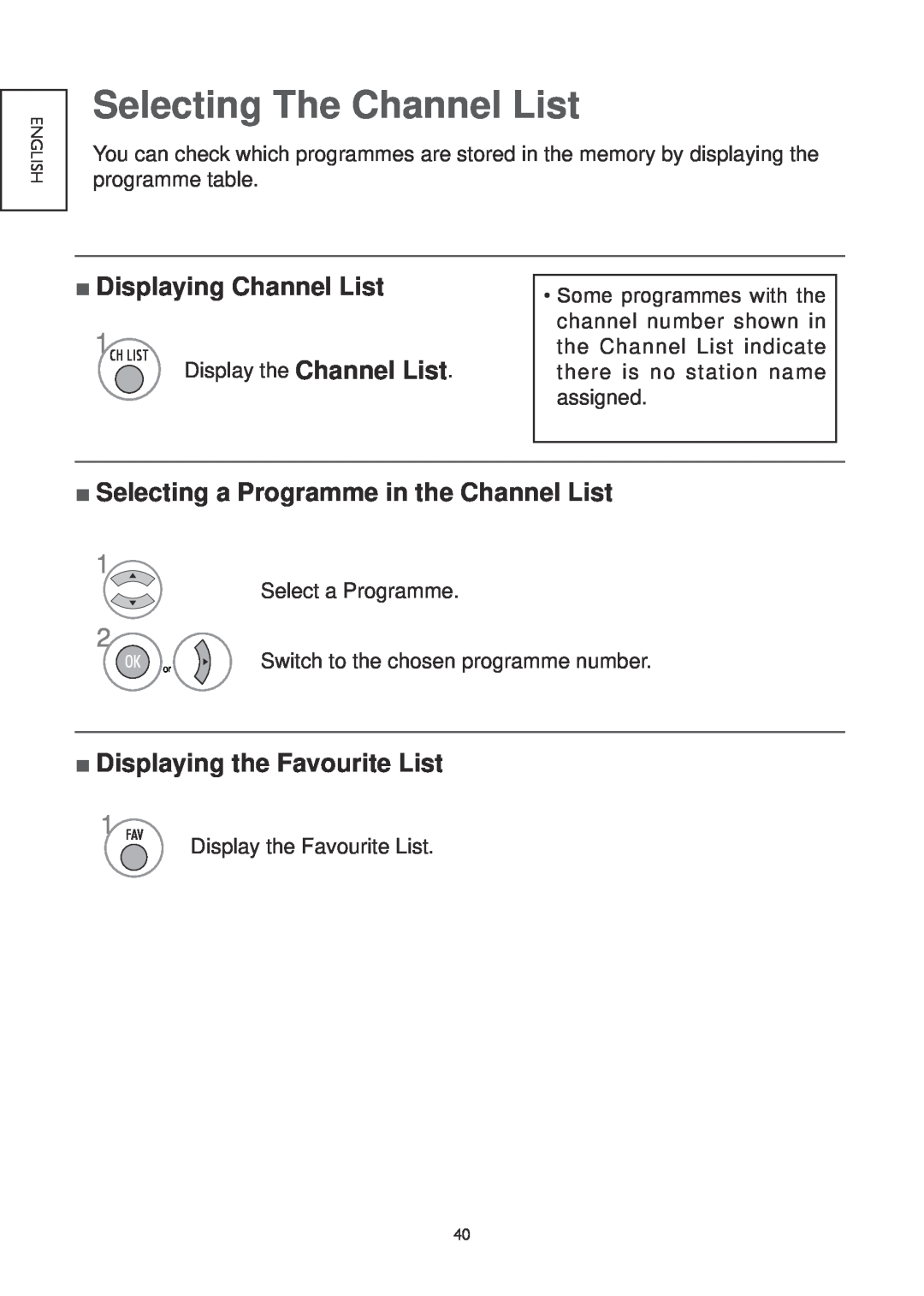 Hitachi 26LD4550U Selecting The Channel List, Displaying Channel List, Selecting a Programme in the Channel List 