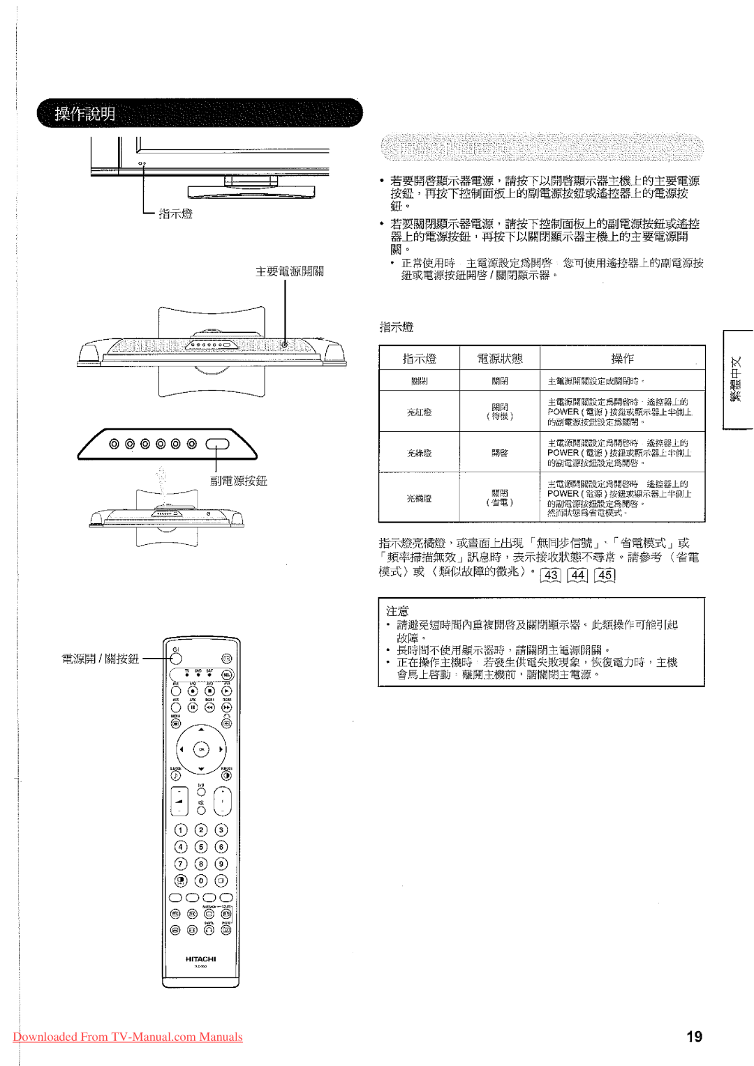 Hitachi 32LD7800TA manual 