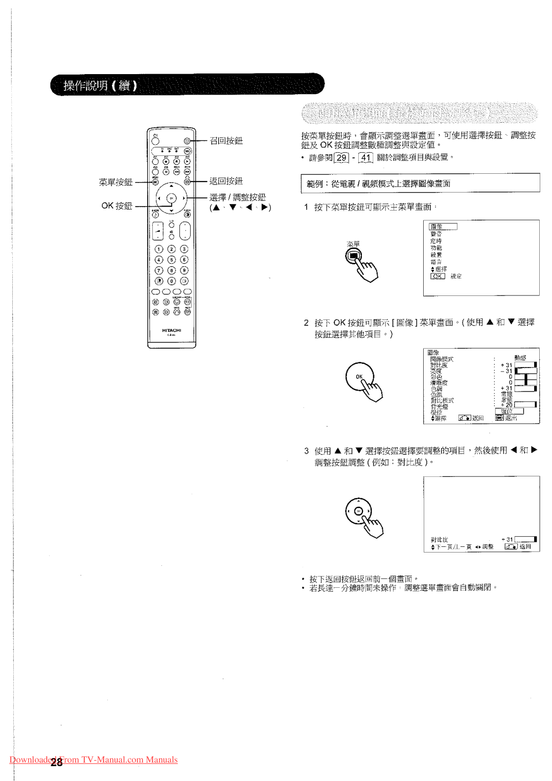 Hitachi 32LD7800TA manual 