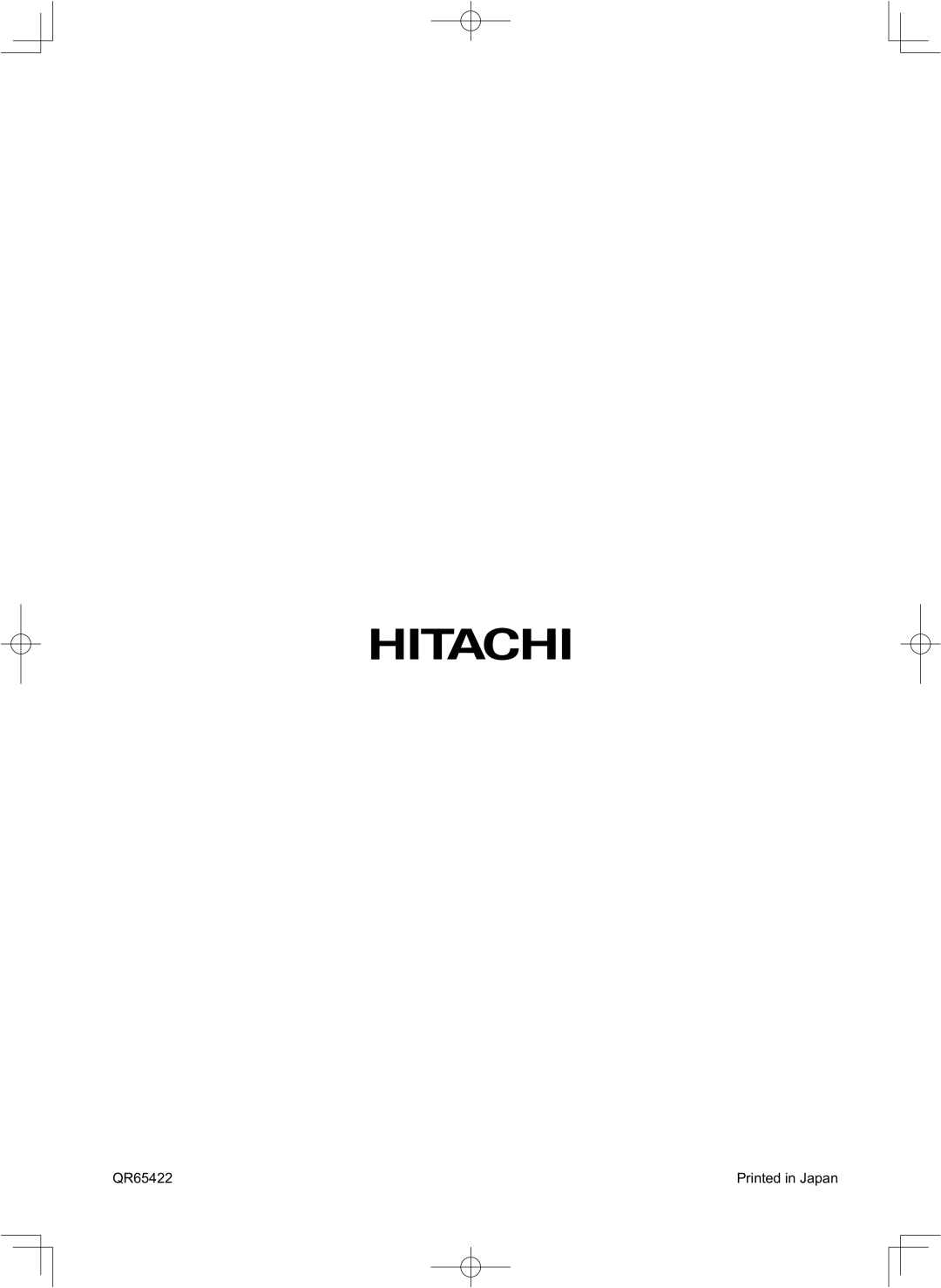 Hitachi 32LD8800TA, 37LD8800TA user manual QR65422 
