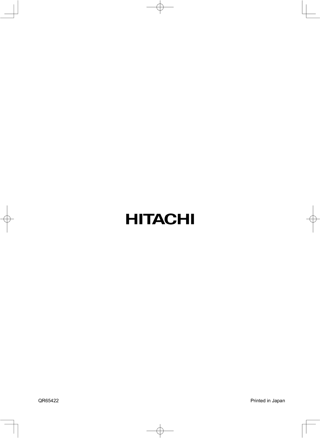 Hitachi 32LD8800TA, 37LD8800TA user manual QR65422 