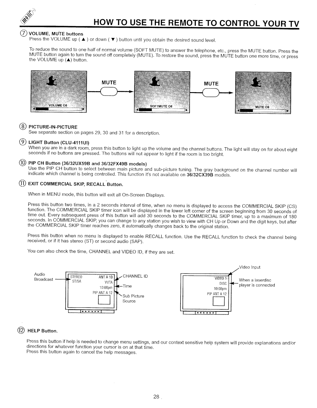 Hitachi 32UX59B manual 