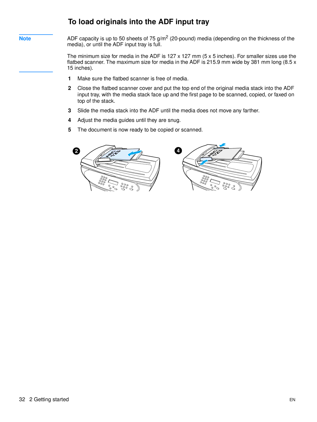 Hitachi 3300MFP manual To load originals into the ADF input tray 