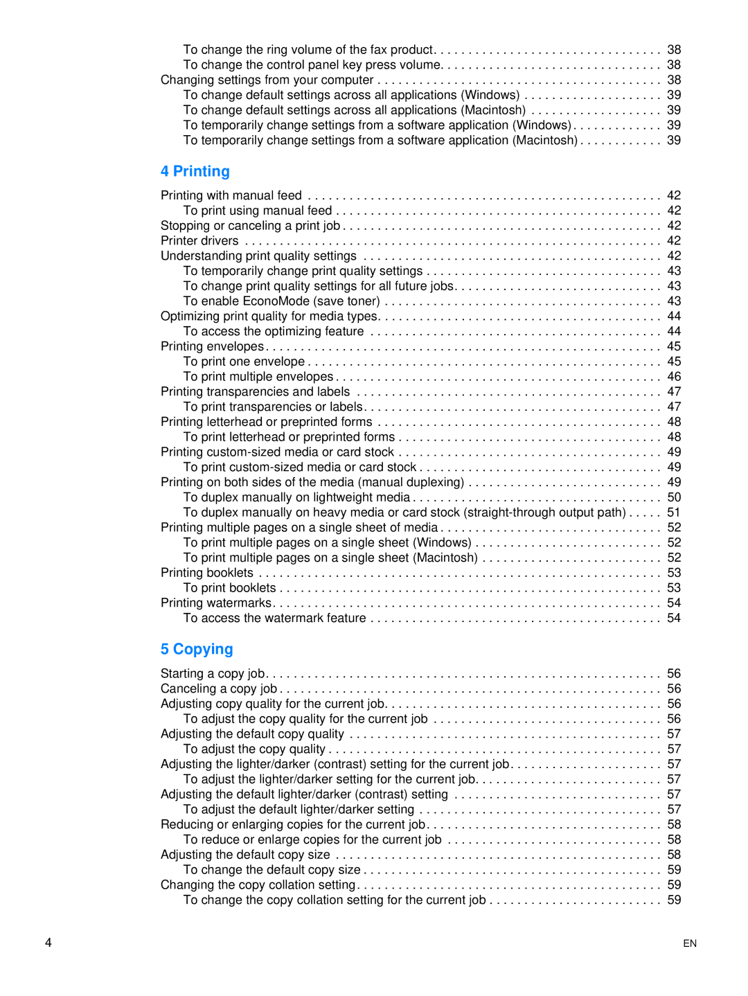 Hitachi 3300MFP manual Printing 