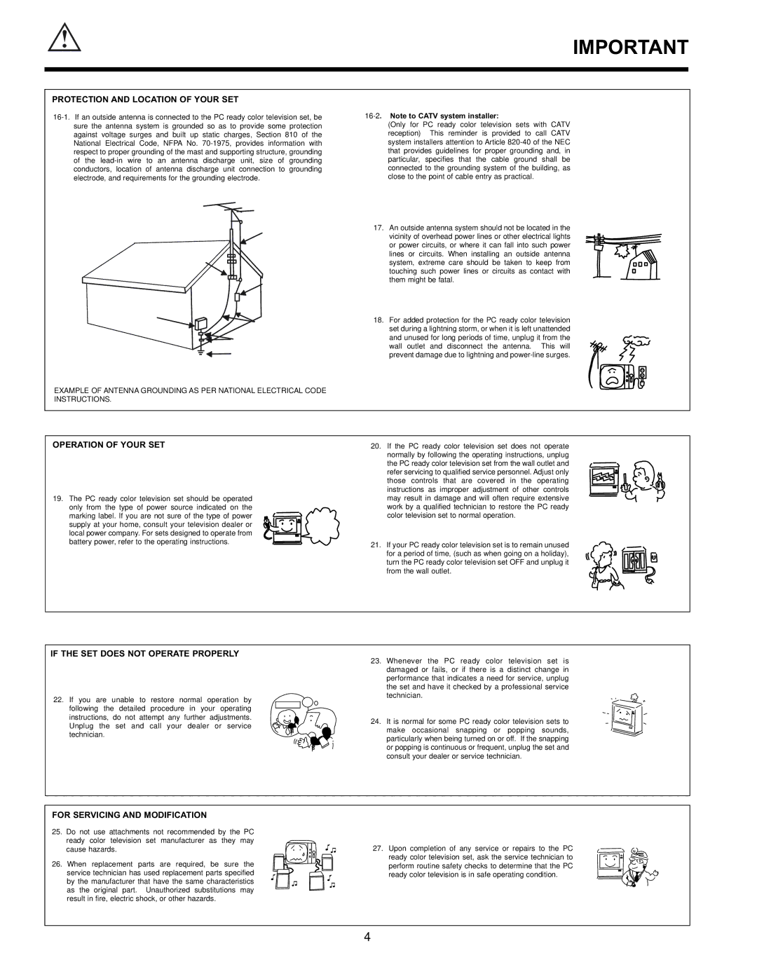 Hitachi 36SDX88B manual Protection and Location of Your SET 