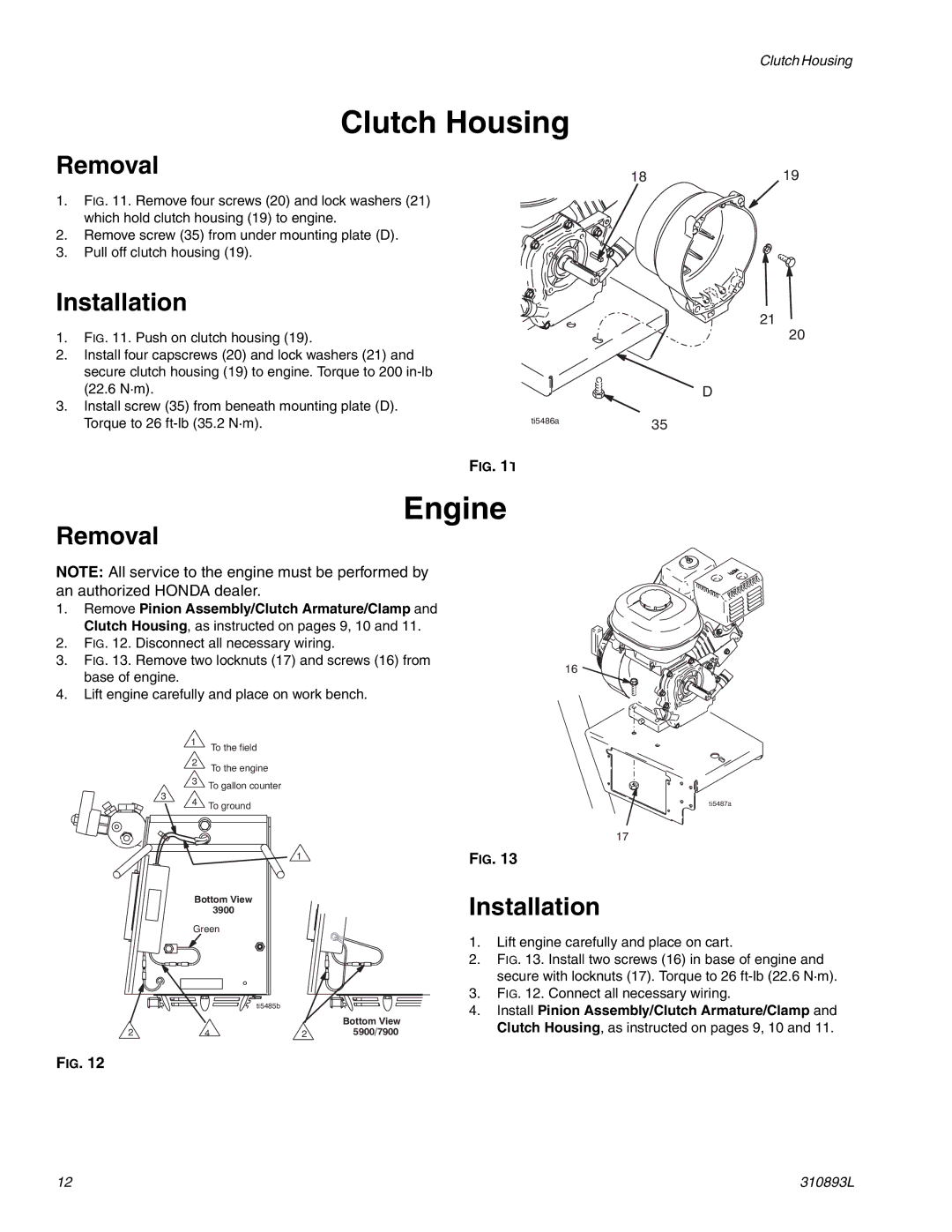 Hitachi 3900 important safety instructions Clutch Housing, Engine 