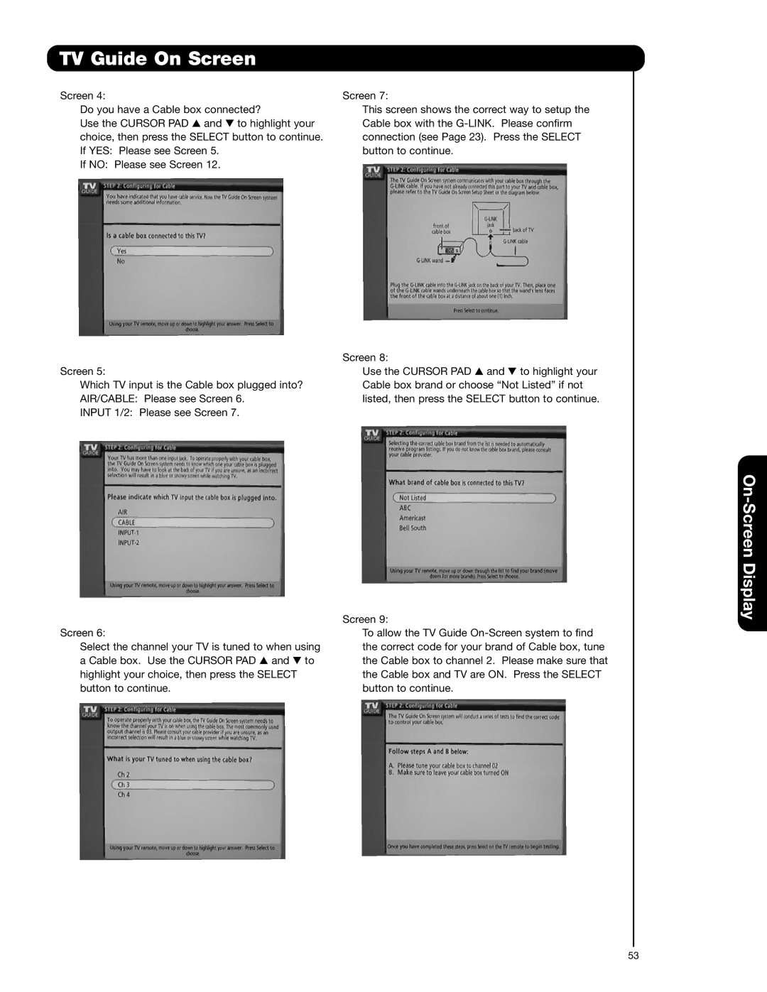 Hitachi 55HDX62, 42HDX62A important safety instructions TV Guide On Screen 