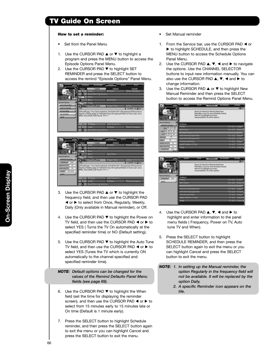 Hitachi 42HDX62A, 55HDX62 important safety instructions How to set a reminder 