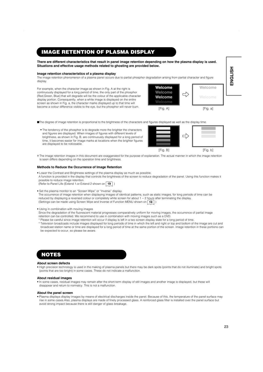 Hitachi 42PMA500, 42PD5000, 32PD5000 Image Retention of Plasma Display, Methods to Reduce the Occurrence of Image Retention 