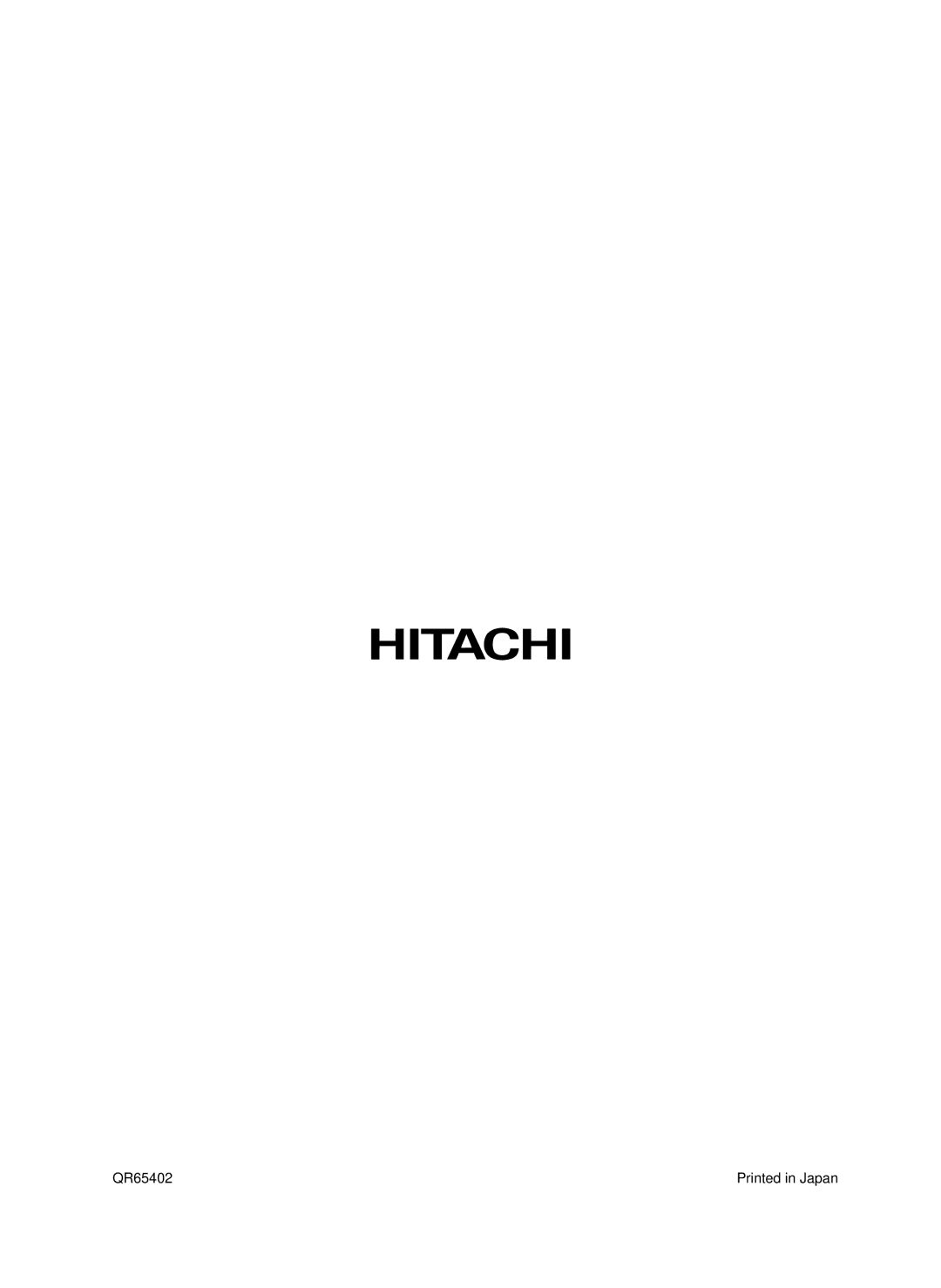 Hitachi 42PD8800TA user manual QR65402 