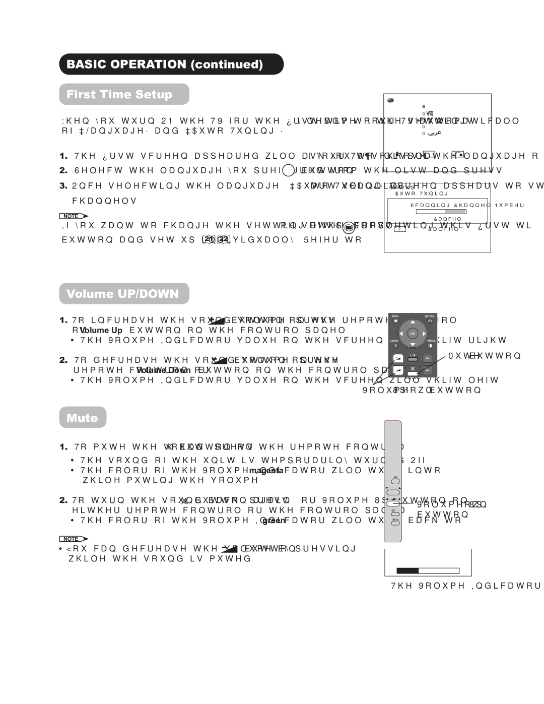 Hitachi 42PD9500TA manual $6,&235$7,21FRQWLQXHG, LUVW7L H6HWXS, 9ROX H832, 0XWH 