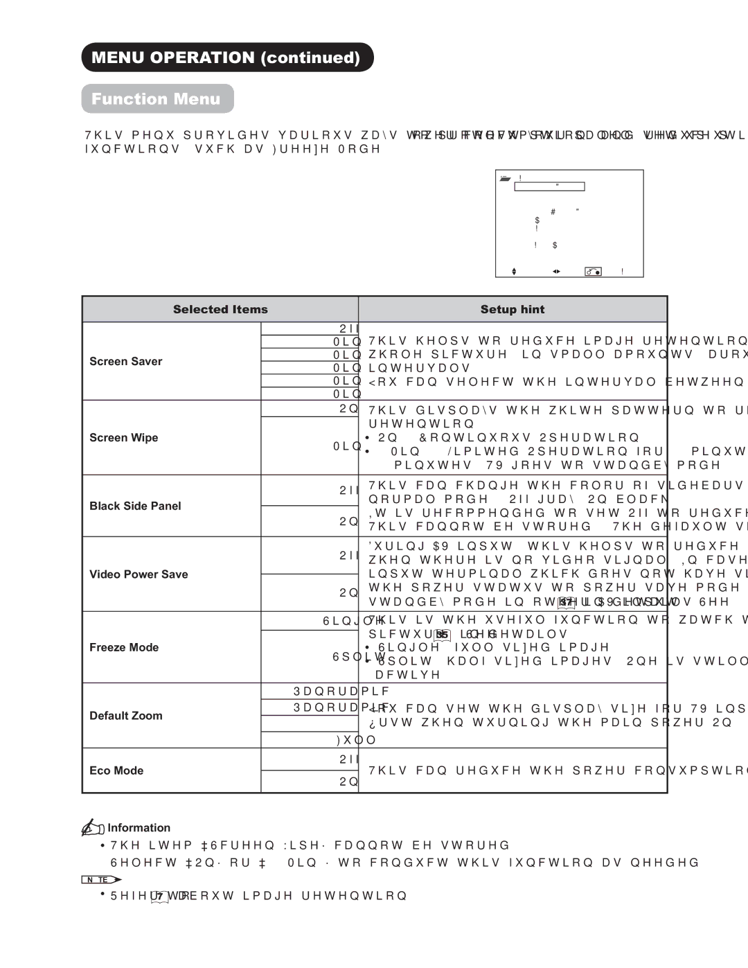 Hitachi 42PD9500TA manual XQFWLRQ0HQX 