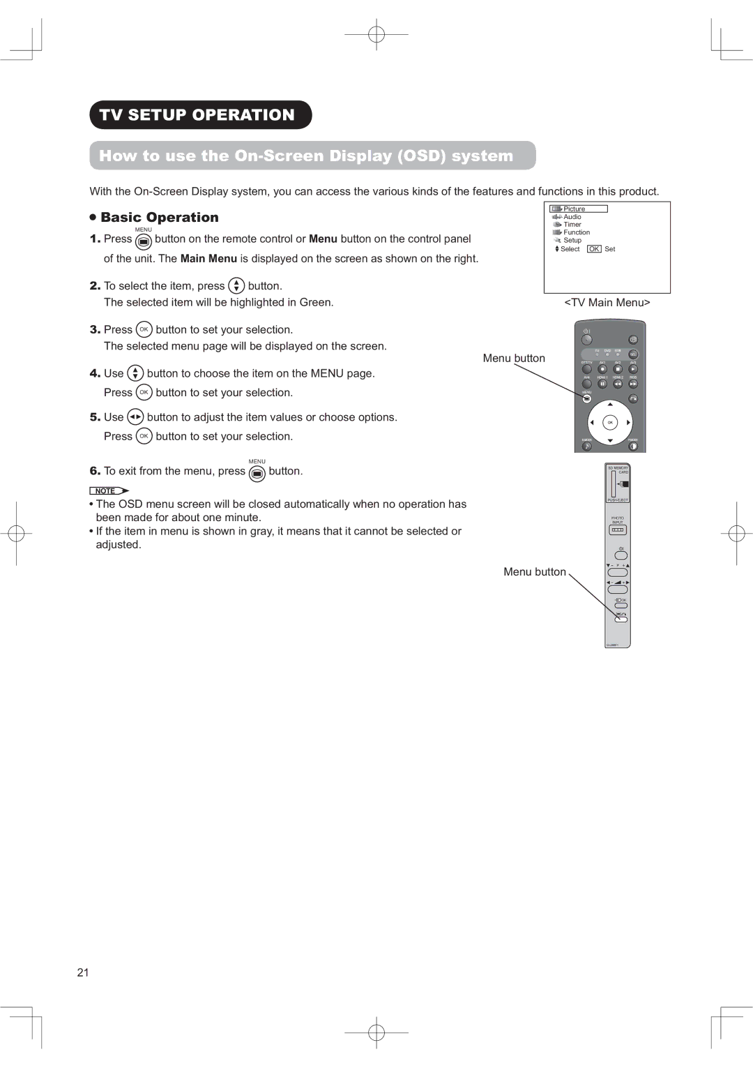 Hitachi 42PD960DTA manual 796783235$7,21, +RZWRXVHWKH2Q6FUHHQLVSOD\26V\VWH, %DVLF2SHUDWLRQ 