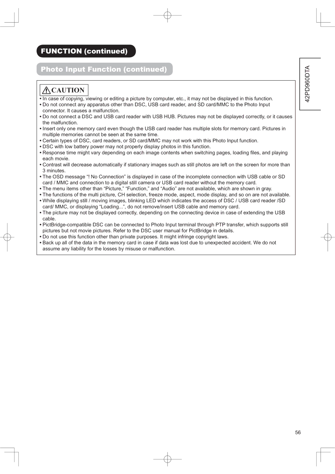 Hitachi 42PD960DTA manual WkhPdoixqfwlrq, PxowlsohPhprulhvFdqqrwEhVhhqDwWkhVdphWlph, HdfkPrylh, Fdeoh 