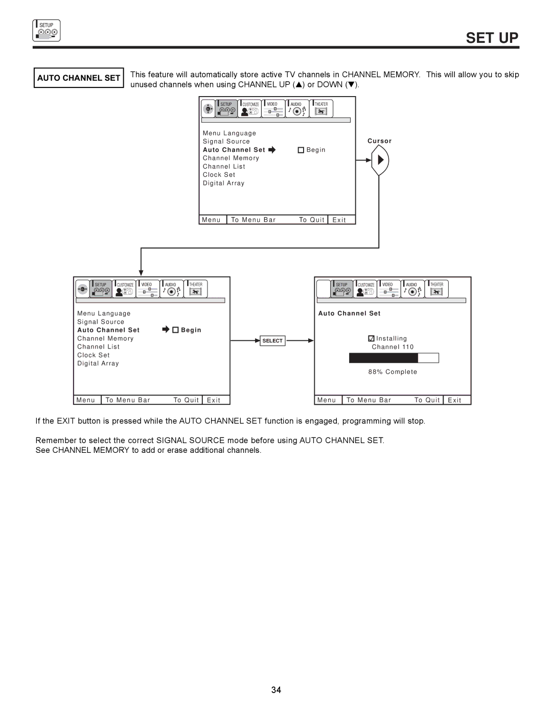 Hitachi 60DX10B, 43GX10B, 50GX30B, 50DX10B important safety instructions Auto Channel SET 