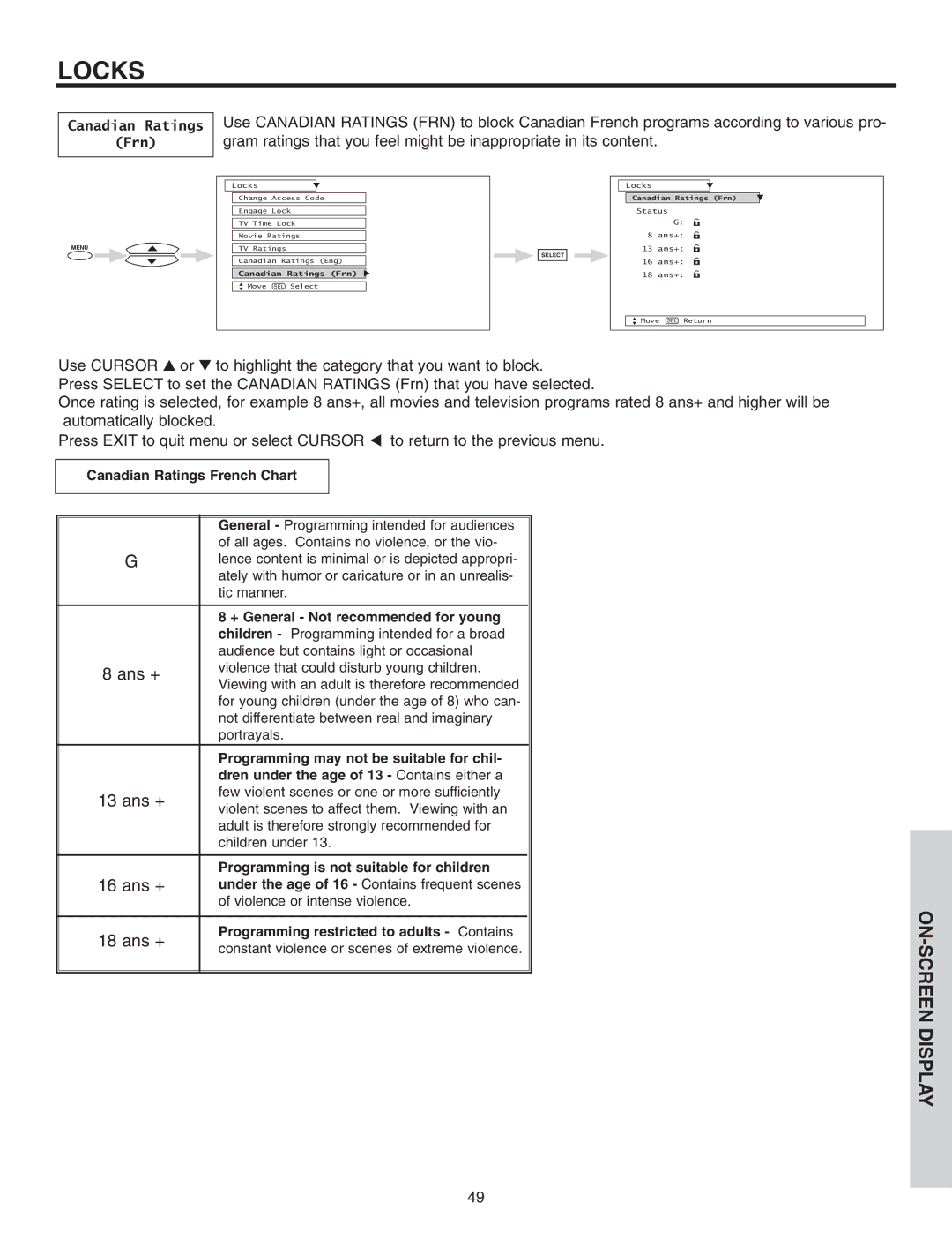 Hitachi 46F510 important safety instructions Frn 