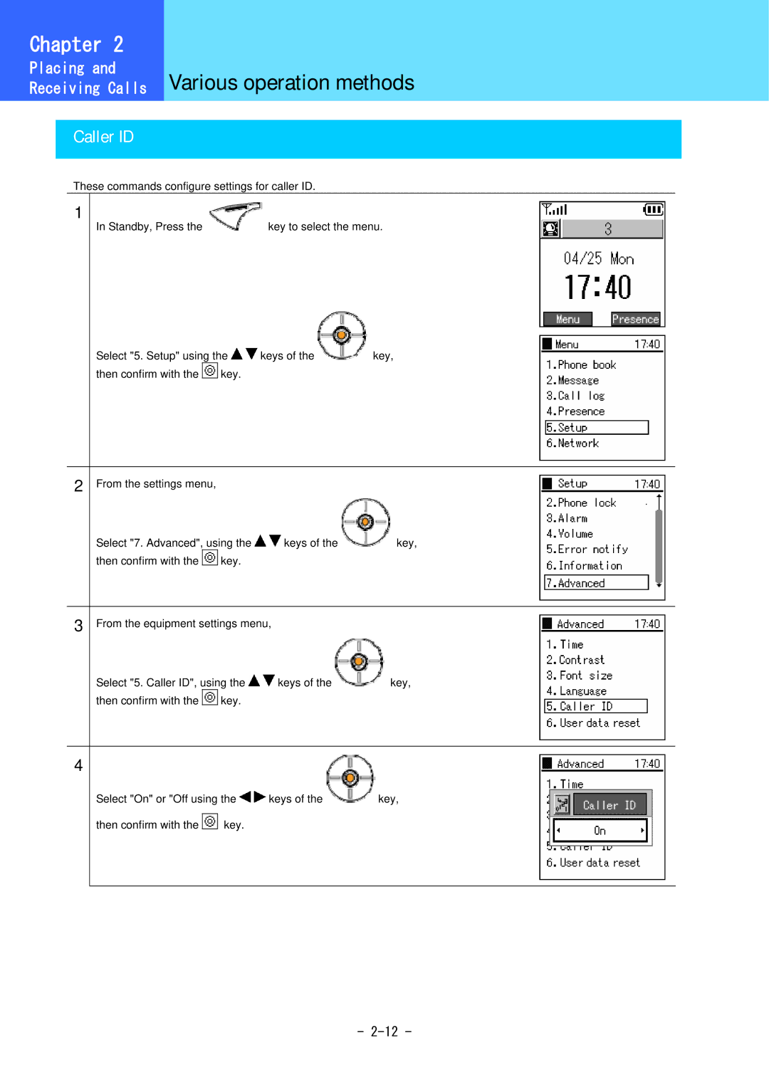 Hitachi 5000 user manual Caller ID 