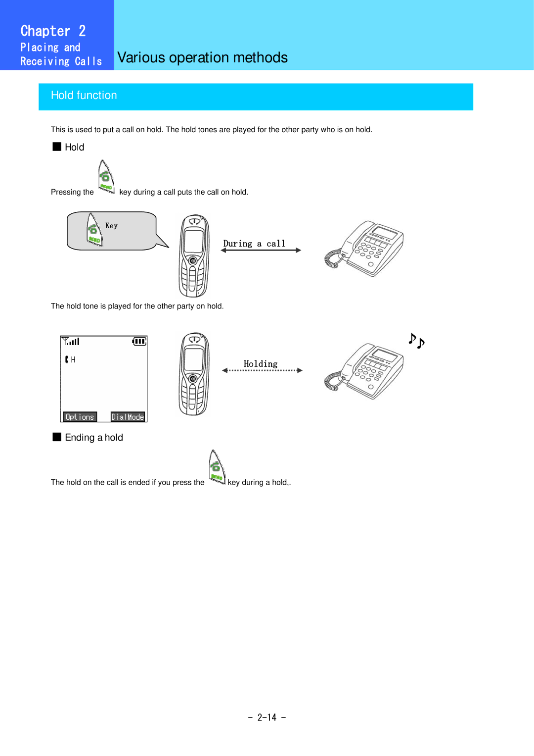 Hitachi 5000 user manual Hold function 