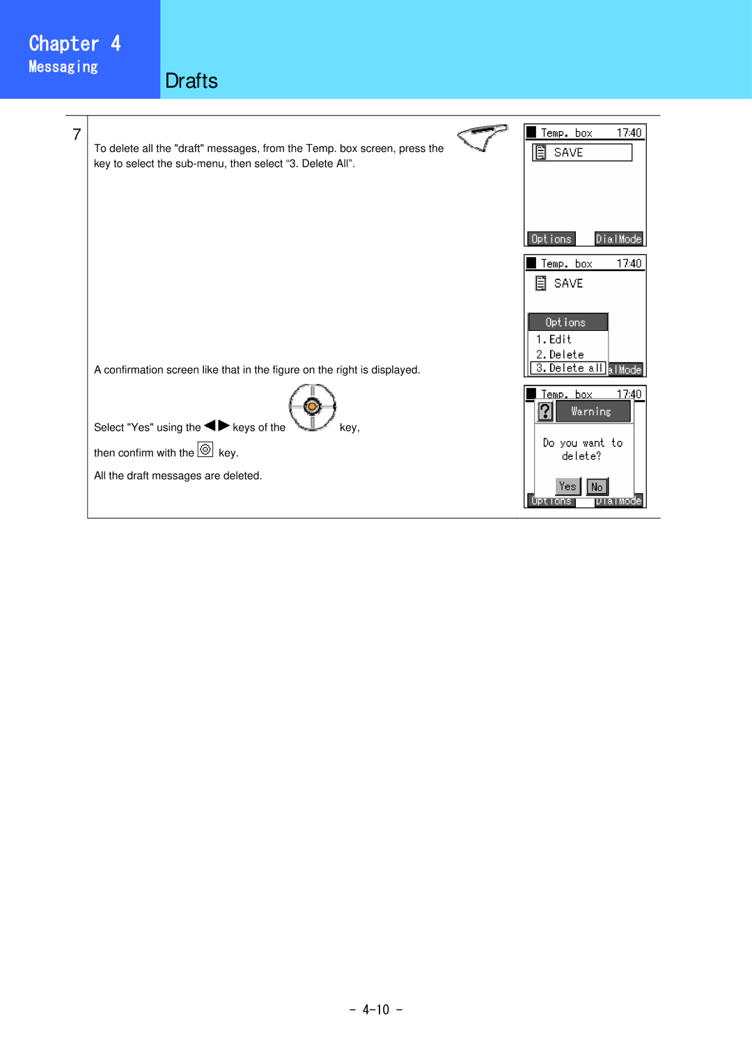 Hitachi 5000 user manual HowMessagingto Use Telephone Drafts 