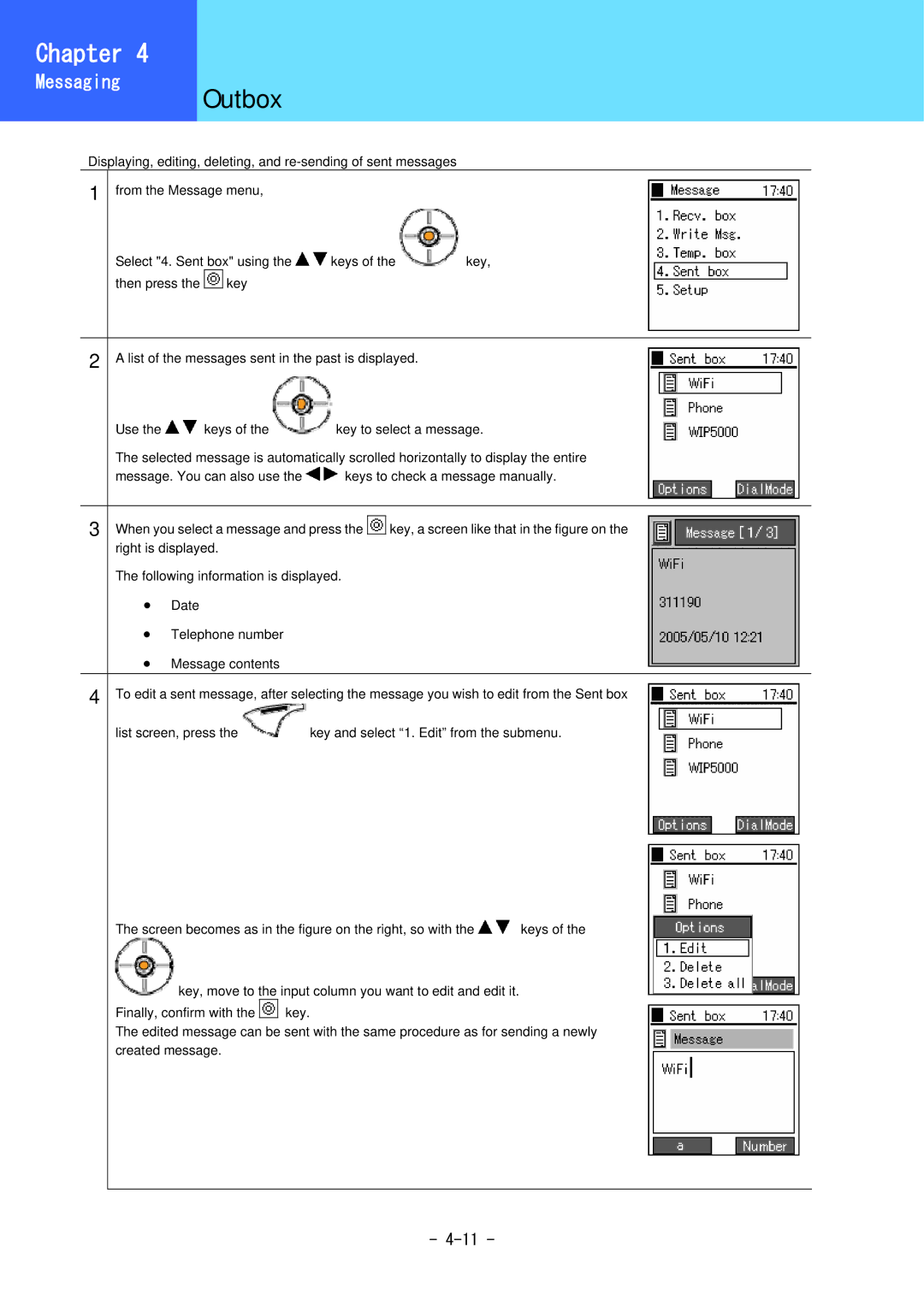 Hitachi 5000 user manual Outbox 