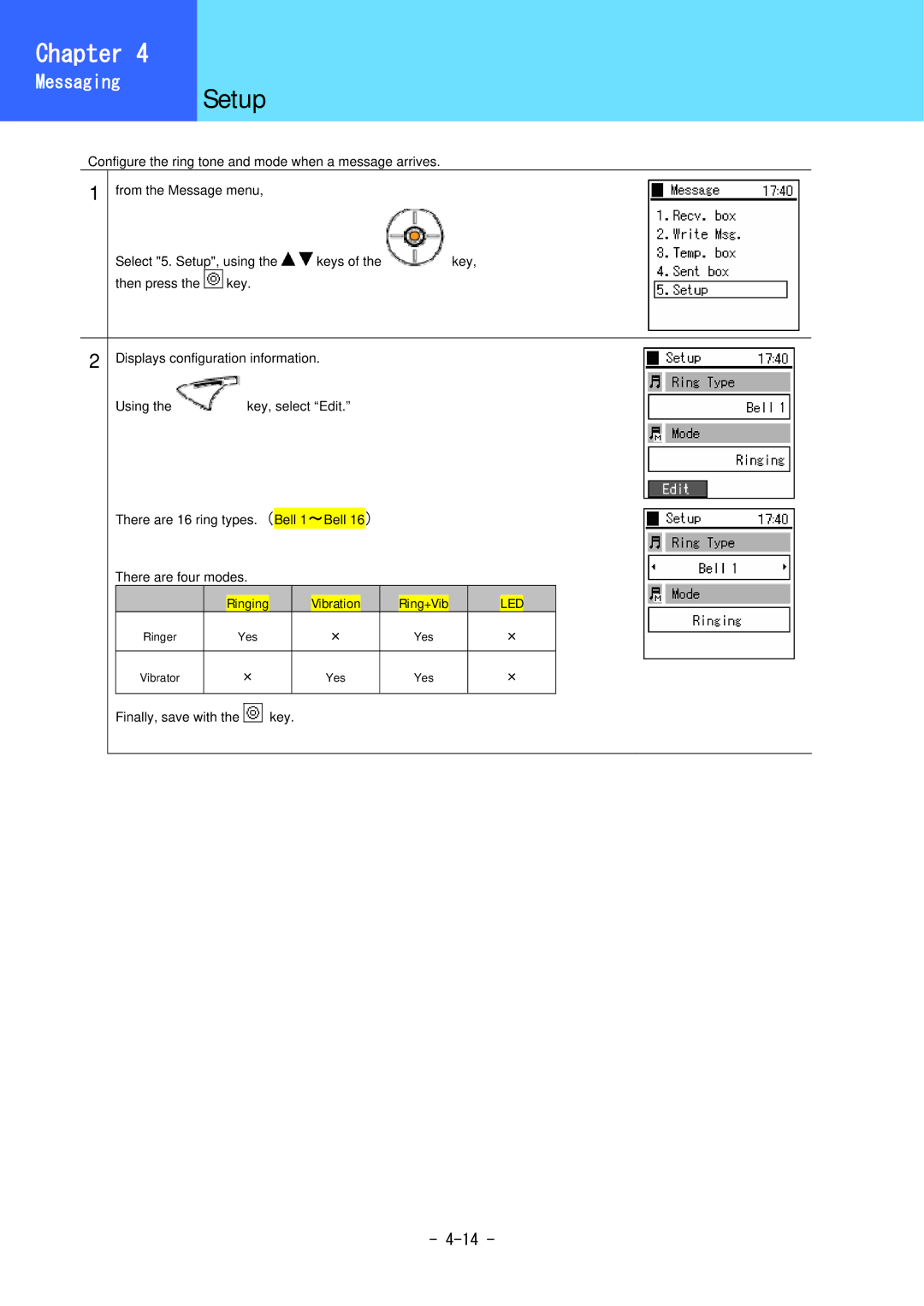 Hitachi 5000 user manual HowMessagingto Use Telephone Setup 