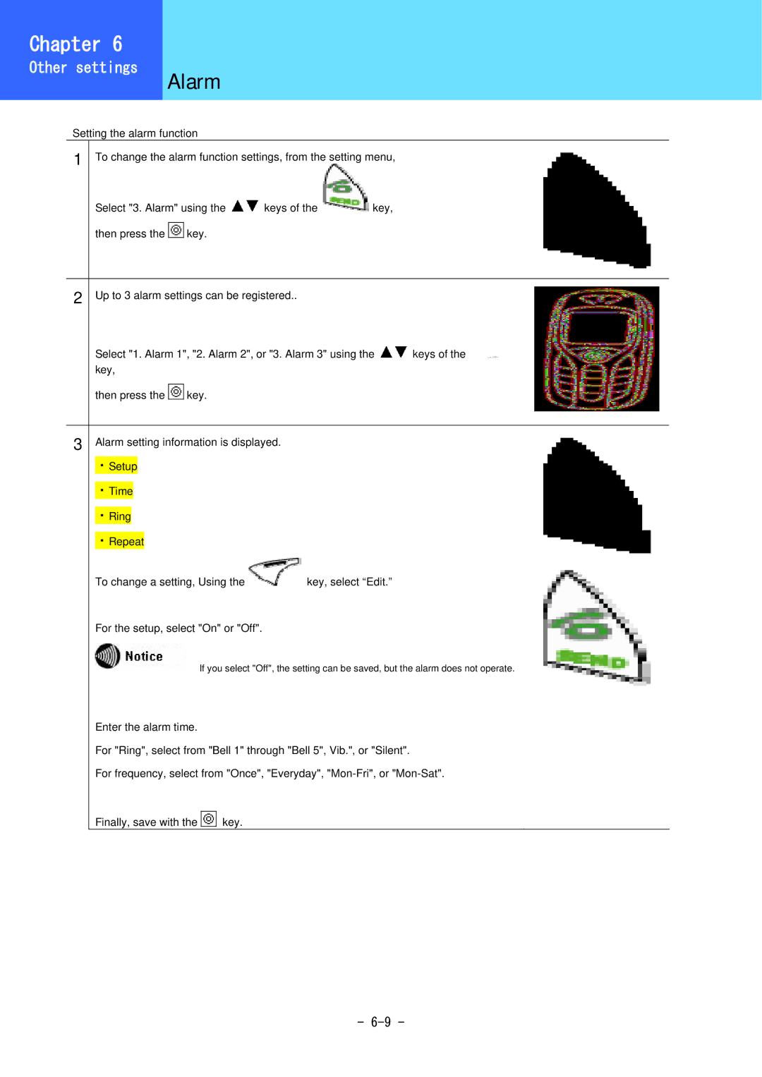 Hitachi 5000 user manual Alarm 