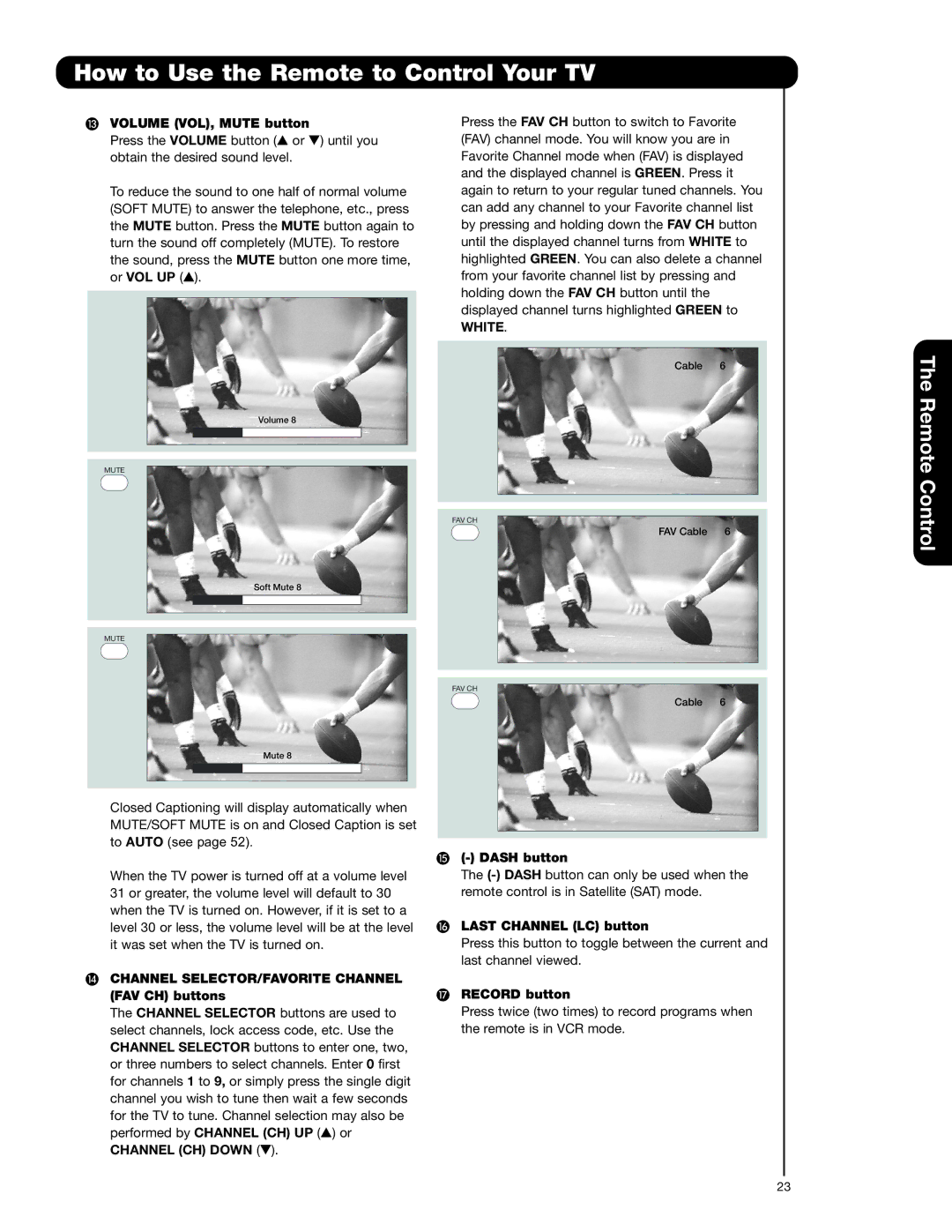 Hitachi 50C20A important safety instructions First time use The Remote Control, White, Channel CH Down 