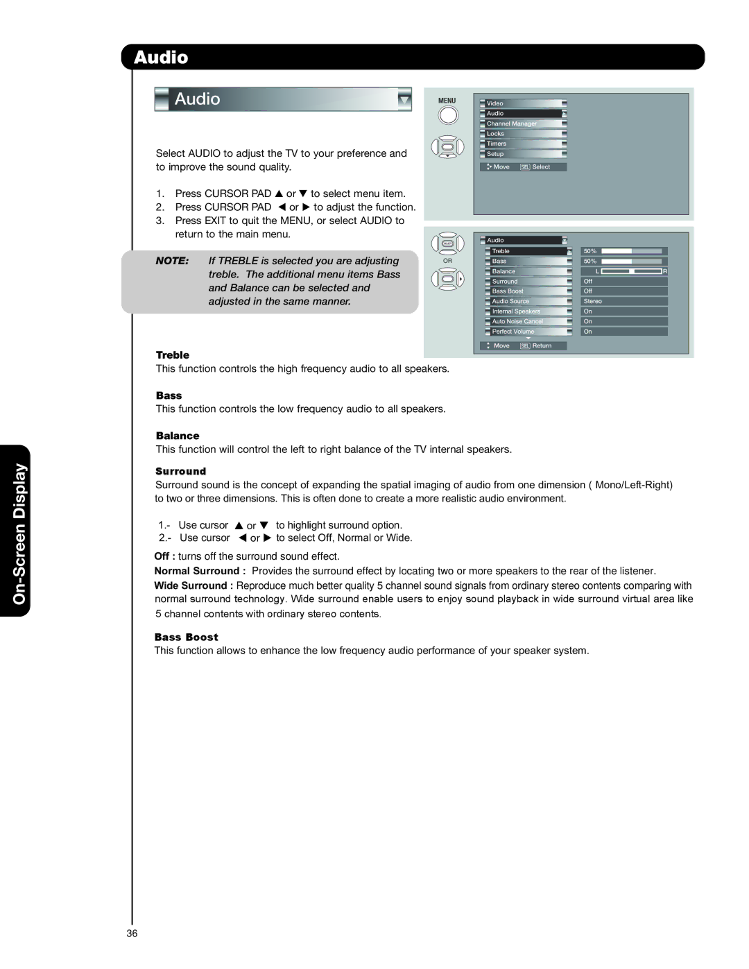 Hitachi 50C20A important safety instructions Audio 