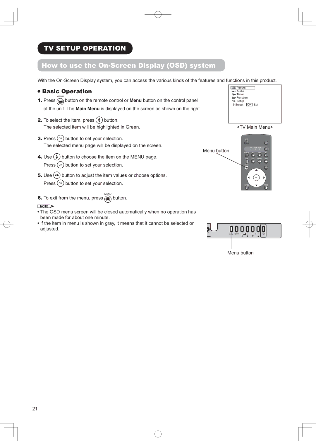 Hitachi 50PD960DTA manual 796783235$7,21, +RZWRXVHWKH2Q6FUHHQLVSOD\26V\VWH, %DVLF2SHUDWLRQ 