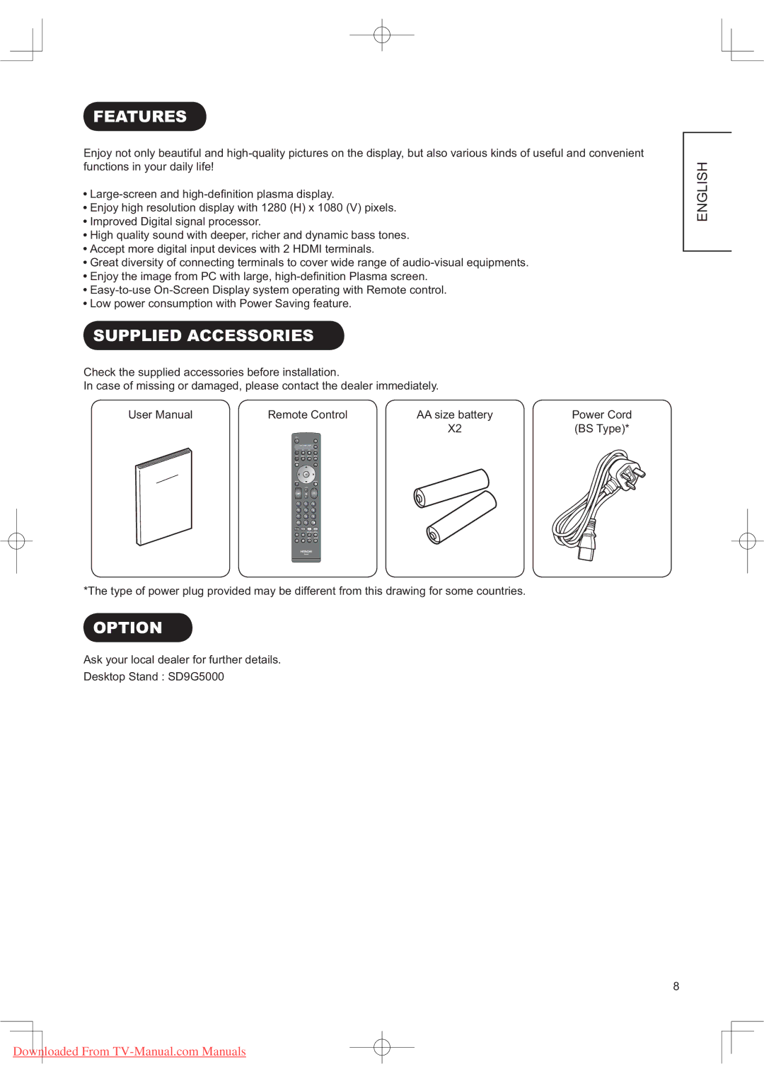 Hitachi 50PD9800TA manual $7856, 6833/,$&&6625,6, 237,21 