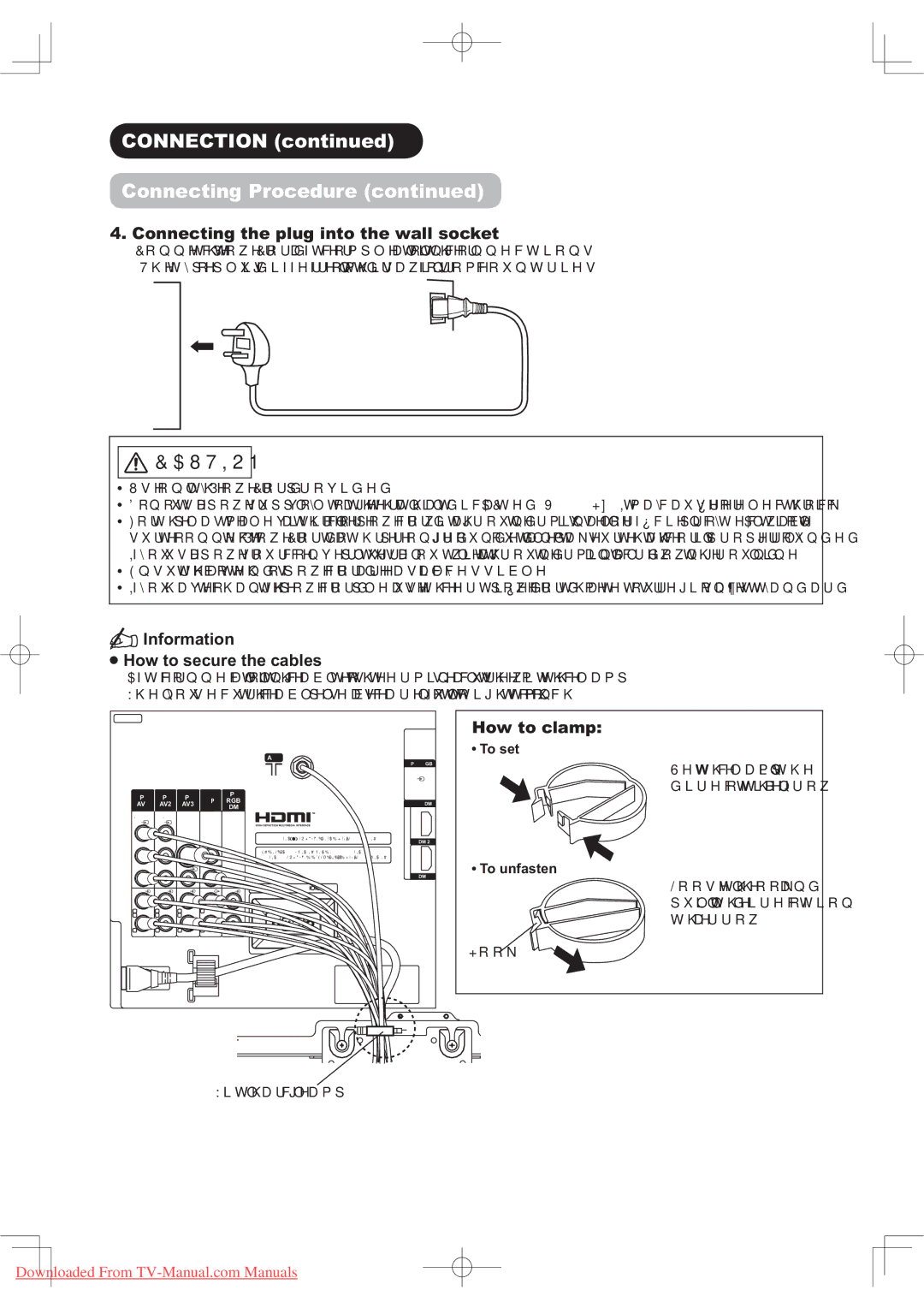 Hitachi 50PD9800TA &RqqhfwlqjWkhSoxjLqwrWkhZdooVrfnhw, ,Qirupdwlrq +RzWrVhfxuhWkhFdeohv, +RzWrFod S 