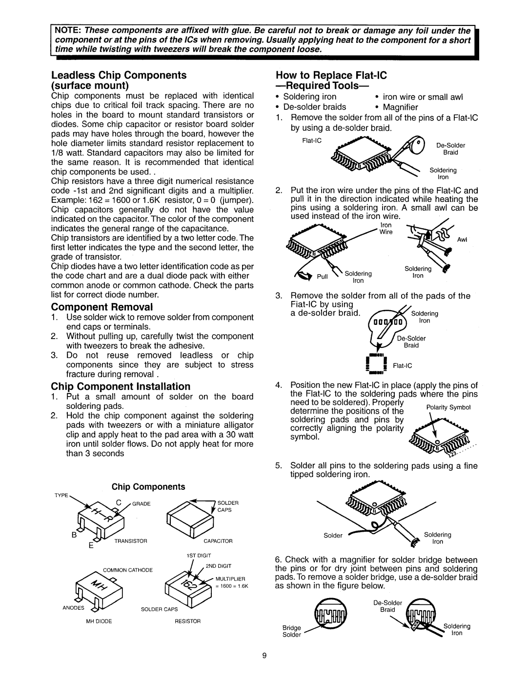 Hitachi 60SBX78B, 50SBX78B service manual Soldering Iron Iron wire, Determine the positions 