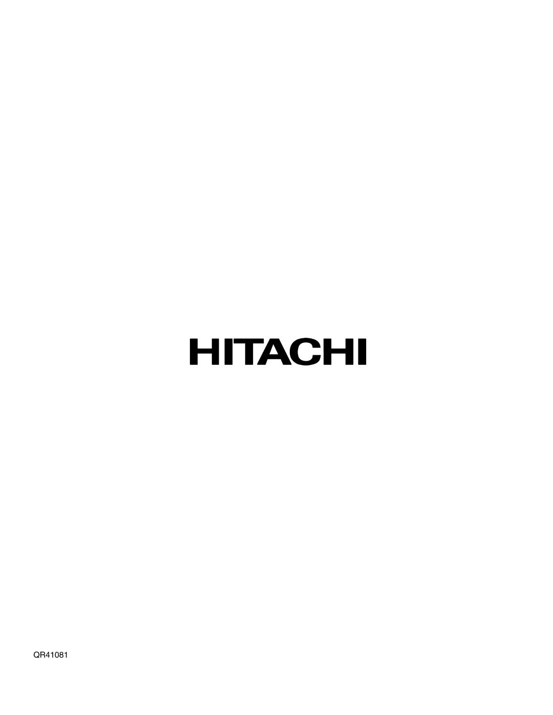 Hitachi 50UX57B 60UX57B manual QR41081 