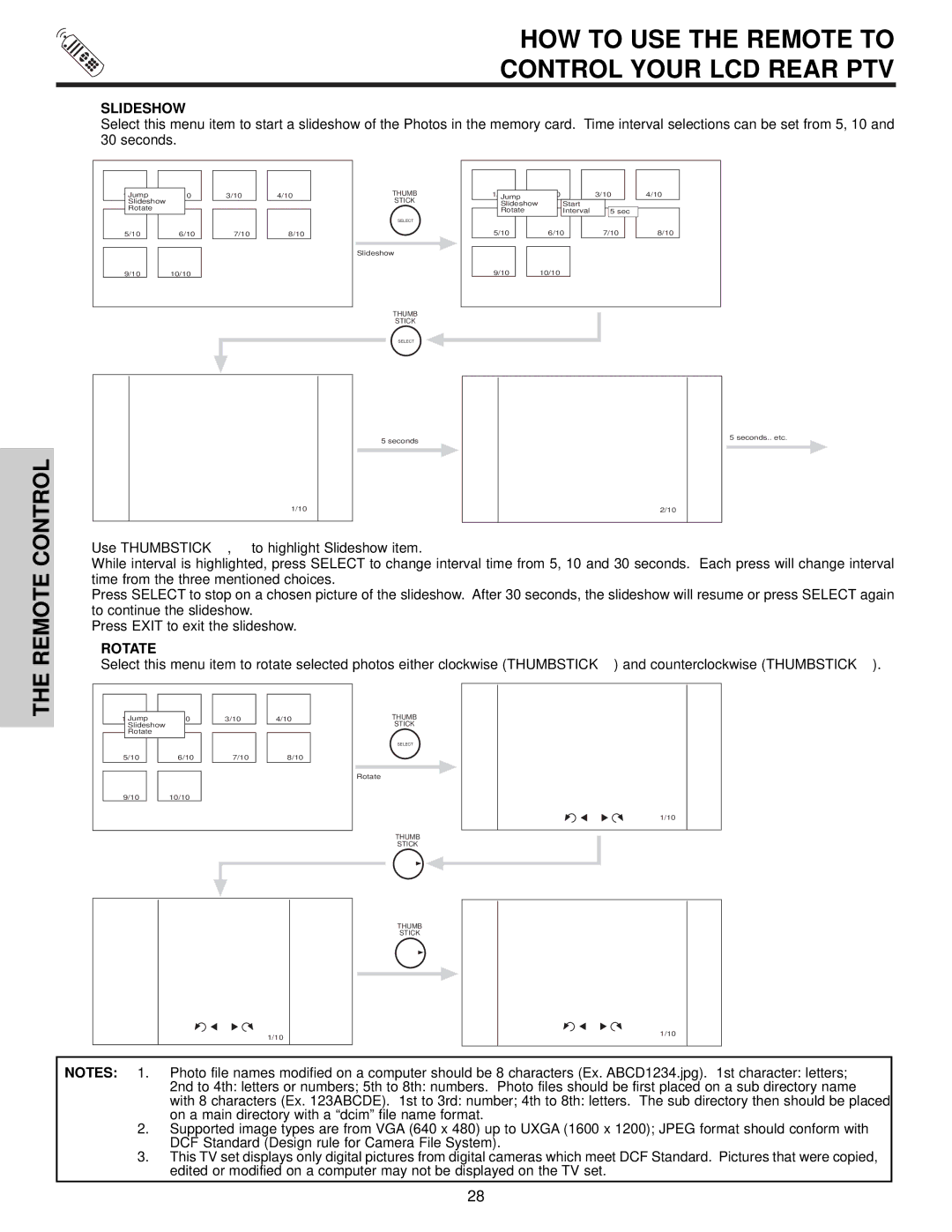 Hitachi 50V500, 60v500 important safety instructions Slideshow, Rotate 