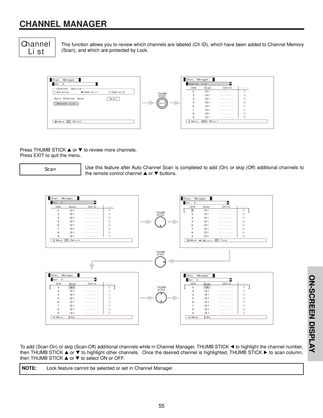 Hitachi 60v500, 50V500 important safety instructions Channel List, Scan 