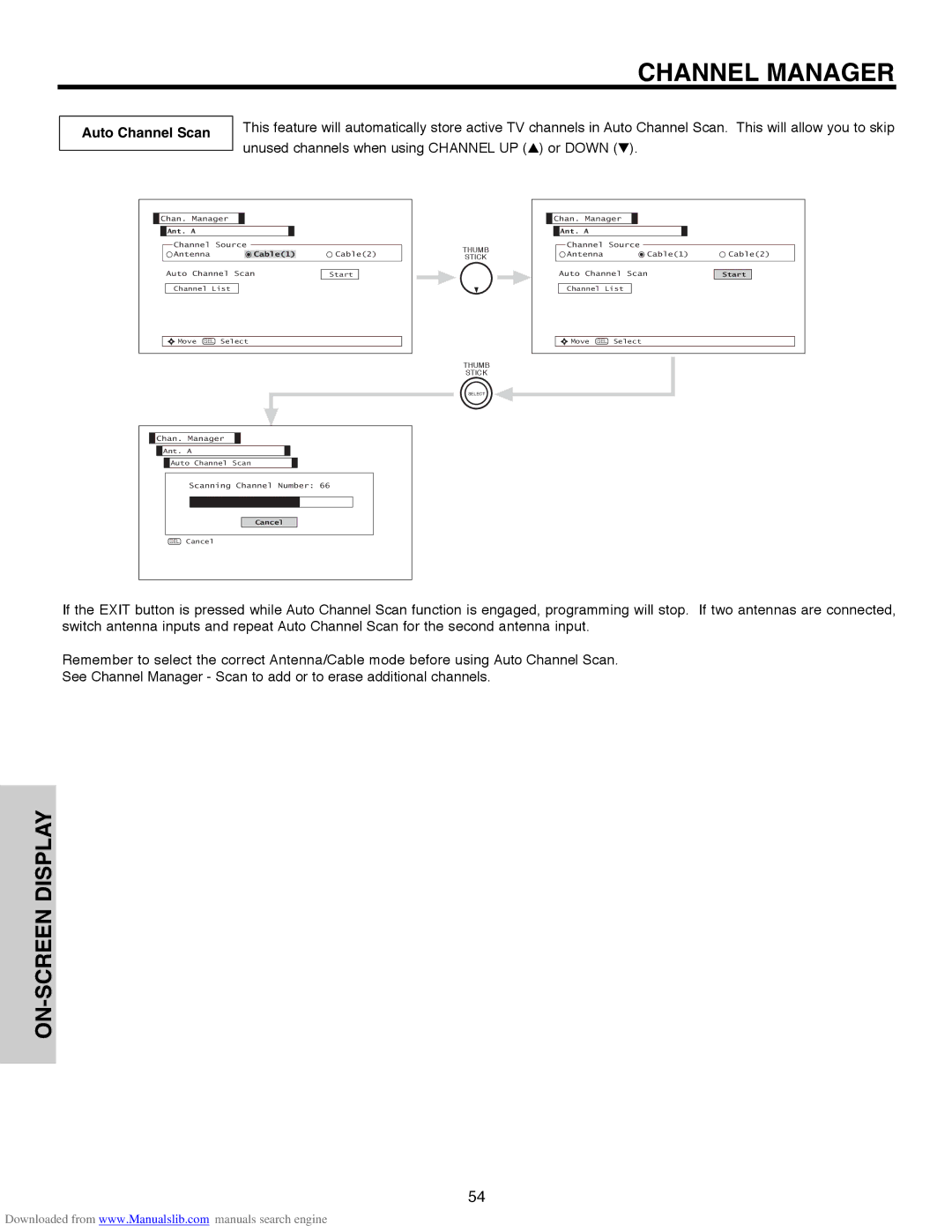 Hitachi 60V500A, 50V500G, 50V500E, 50V500A, 60V500E important safety instructions Auto Channel Scan, Cable1 