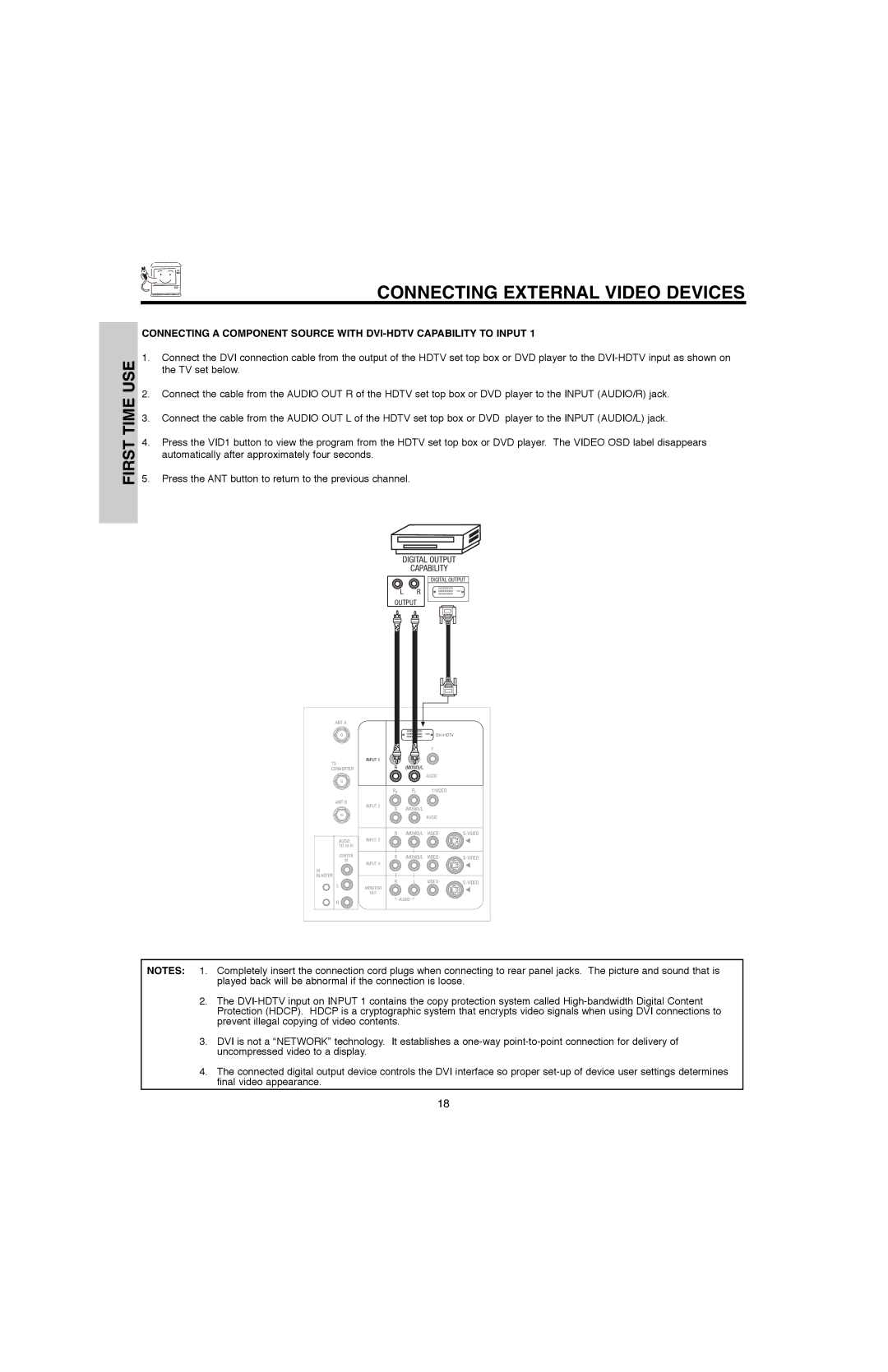 Hitachi 60V500E, 50V500G, 50V500E, 60V500A important safety instructions Digital Output Capability 