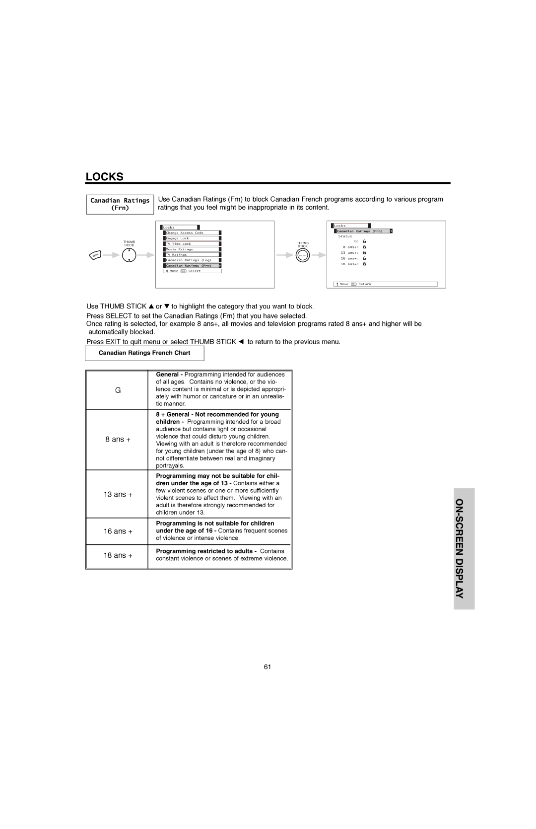 Hitachi 50V500E, 50V500G, 60V500E, 60V500A important safety instructions Canadian Ratings, Frn 