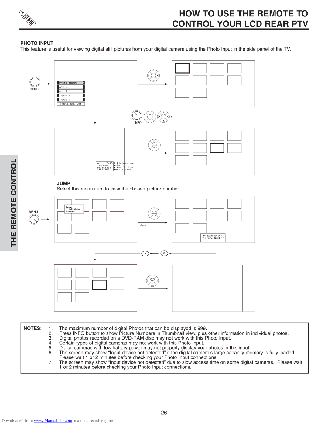 Hitachi 50V710, 50V715, 42V715, 60V710, 60V715 important safety instructions Jump, Photo Input 