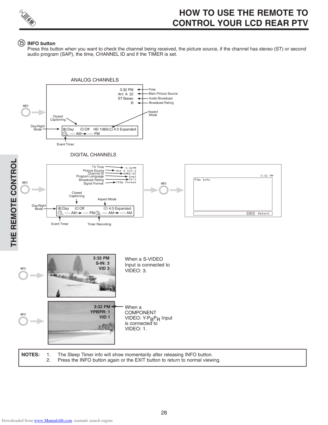 Hitachi 60V710, 50V715, 50V710, 42V715, 60V715 important safety instructions Info button, When a S-VIDEO, Video 