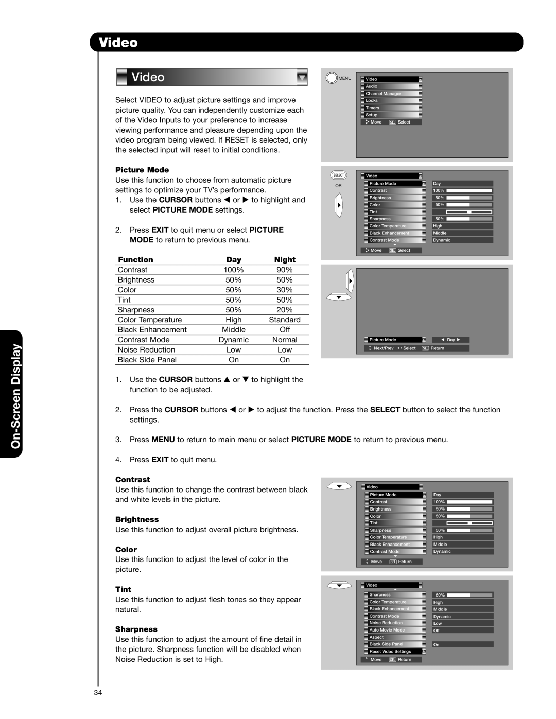 Hitachi 50V720 important safety instructions Video 