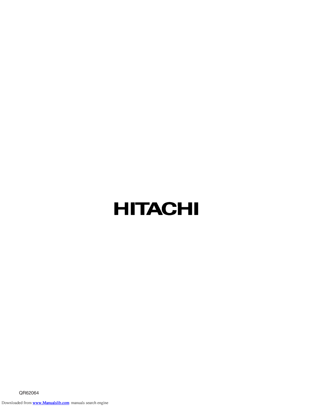Hitachi 50VS810A, 70VS810, 60VS810A important safety instructions QR62064 