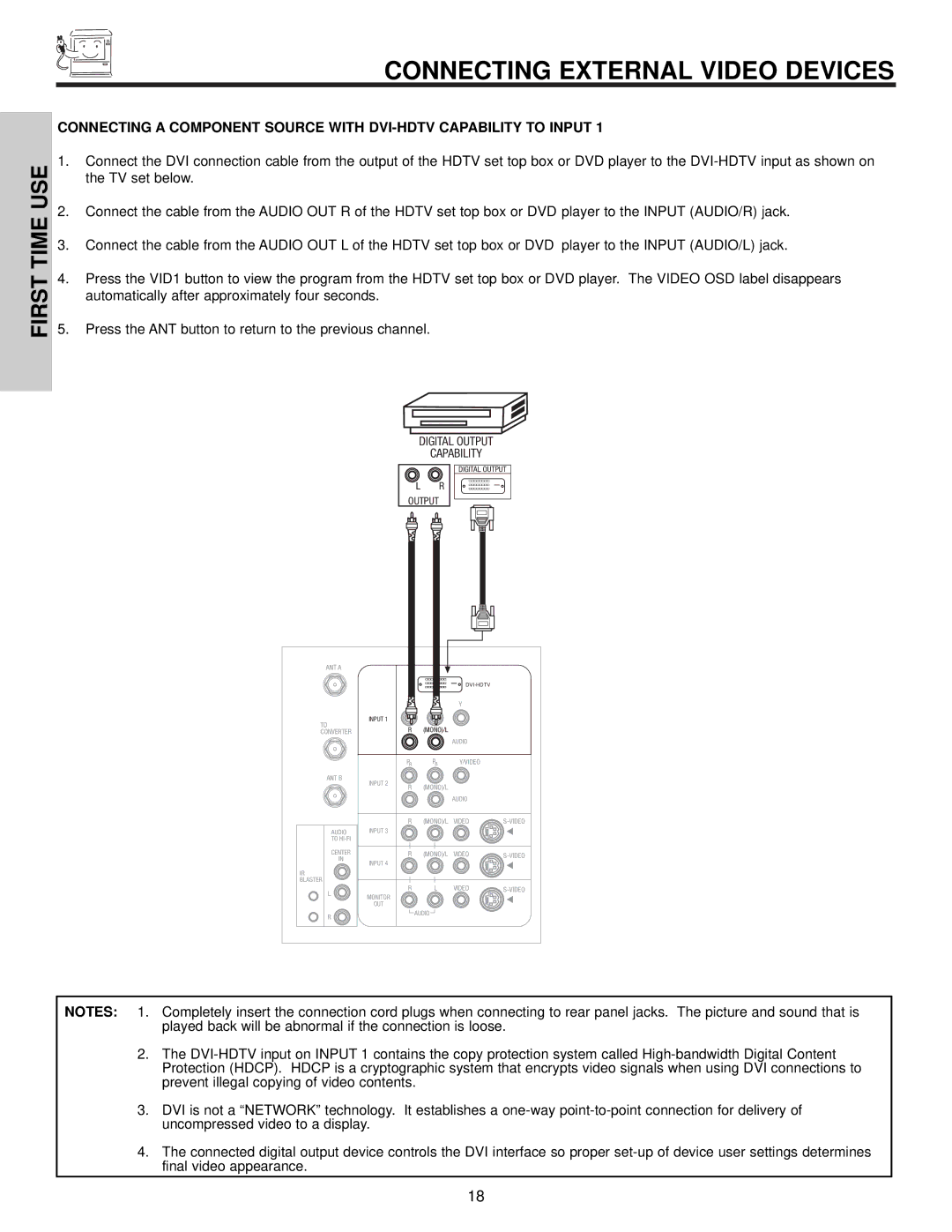 Hitachi 50VX500, 50V500A, 60VX500 important safety instructions Digital Output Capability 