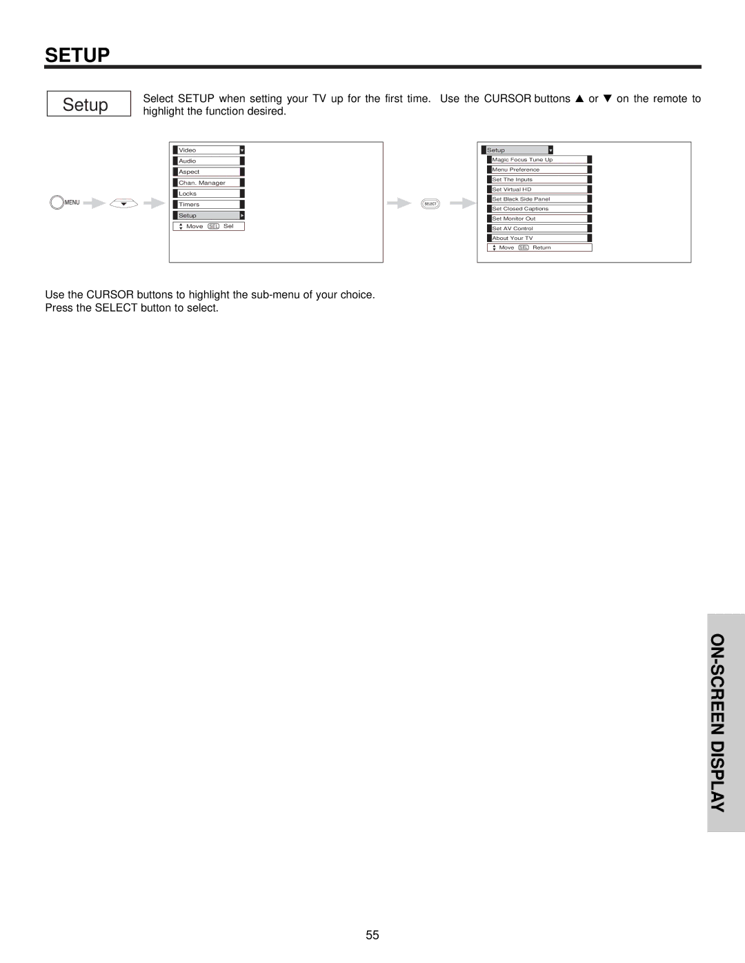 Hitachi 51F510 important safety instructions Setup 