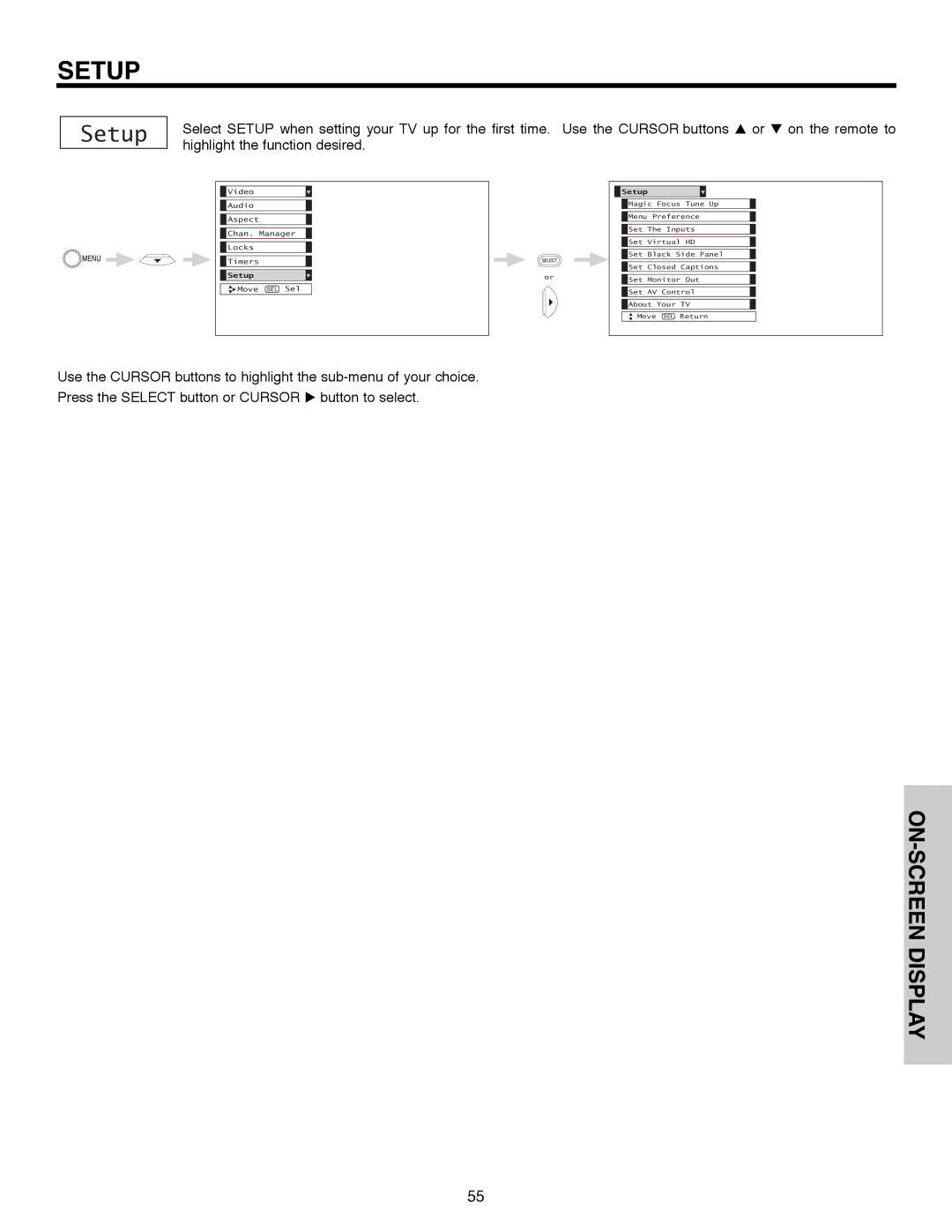 Hitachi 51F520 important safety instructions Setup 