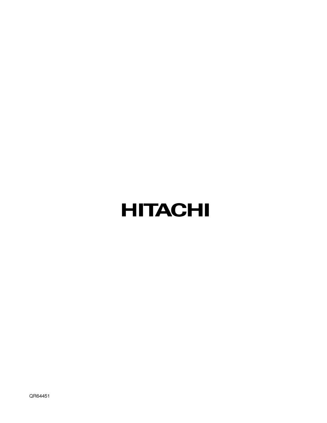 Hitachi 51F520 important safety instructions QR64451 