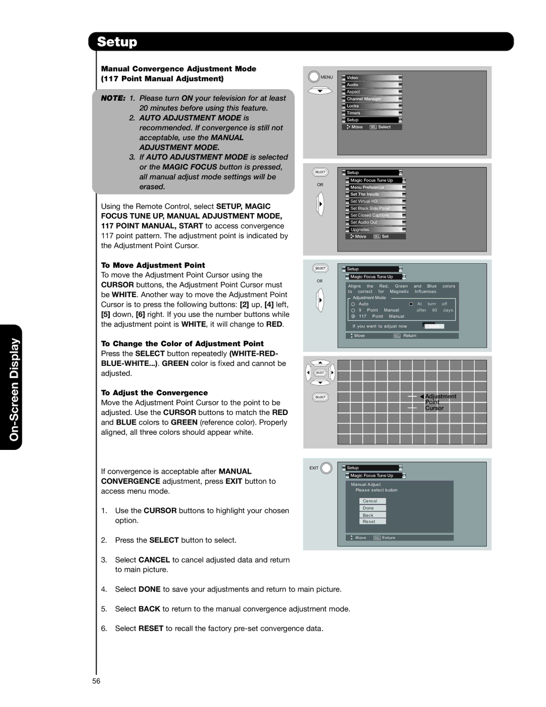 Hitachi 51F59A, 57F59J 65F59, 57F59A, 65F59A, 65F59J, 51F59J important safety instructions Turn Off 