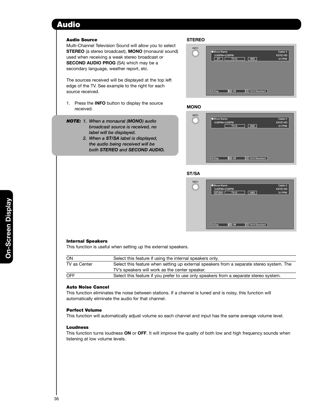 Hitachi 51F710G, 57F710G important safety instructions Stereo, Mono, St/Sa 